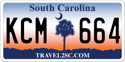 SC license plate KCM664
