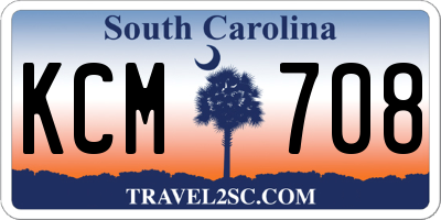 SC license plate KCM708