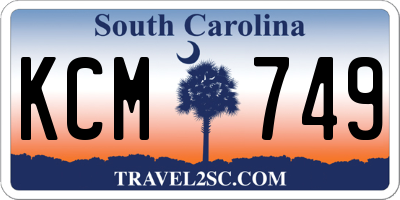 SC license plate KCM749