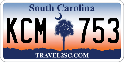 SC license plate KCM753