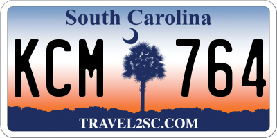 SC license plate KCM764