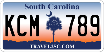 SC license plate KCM789
