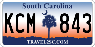 SC license plate KCM843