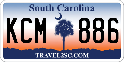 SC license plate KCM886