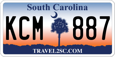 SC license plate KCM887
