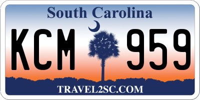 SC license plate KCM959