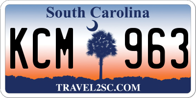 SC license plate KCM963