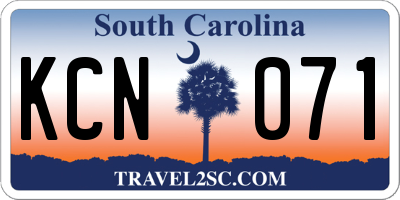 SC license plate KCN071