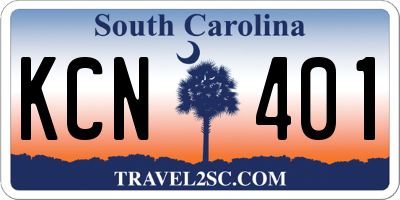SC license plate KCN401