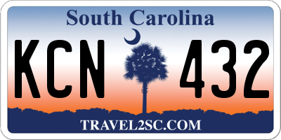 SC license plate KCN432