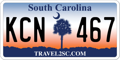 SC license plate KCN467