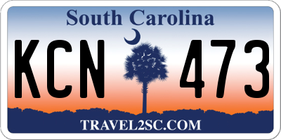 SC license plate KCN473