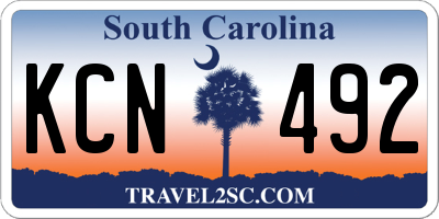 SC license plate KCN492