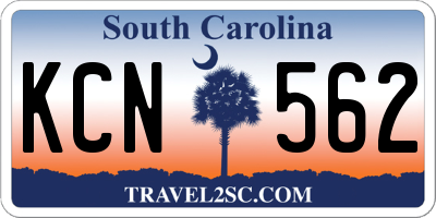 SC license plate KCN562