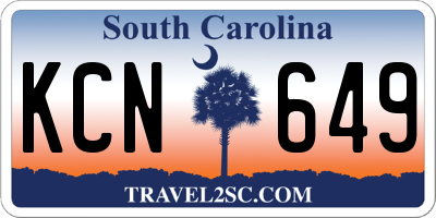 SC license plate KCN649