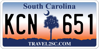 SC license plate KCN651