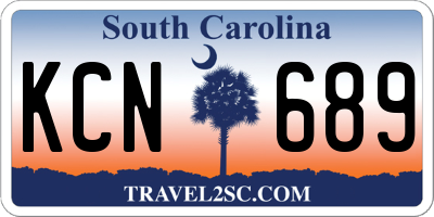 SC license plate KCN689