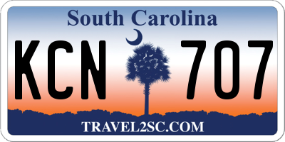 SC license plate KCN707