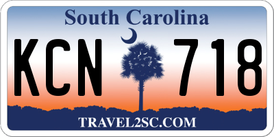 SC license plate KCN718