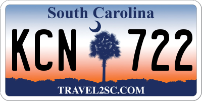 SC license plate KCN722