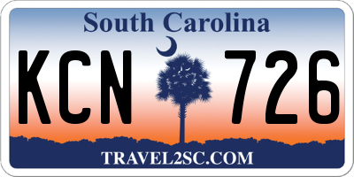 SC license plate KCN726