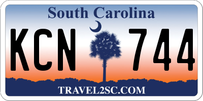 SC license plate KCN744