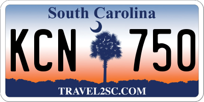 SC license plate KCN750
