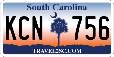 SC license plate KCN756