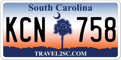 SC license plate KCN758