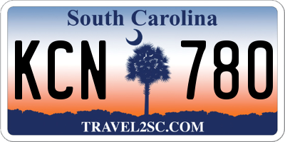 SC license plate KCN780