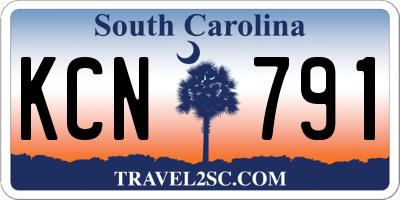 SC license plate KCN791