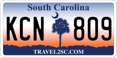 SC license plate KCN809