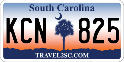 SC license plate KCN825