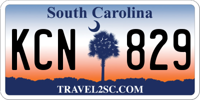 SC license plate KCN829