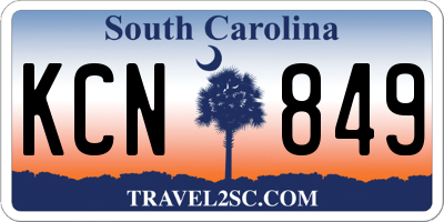 SC license plate KCN849