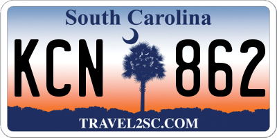 SC license plate KCN862