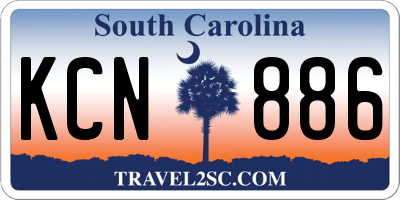 SC license plate KCN886