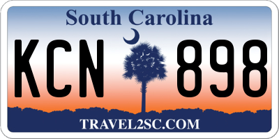 SC license plate KCN898