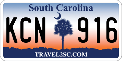 SC license plate KCN916