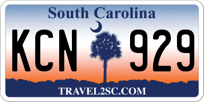 SC license plate KCN929