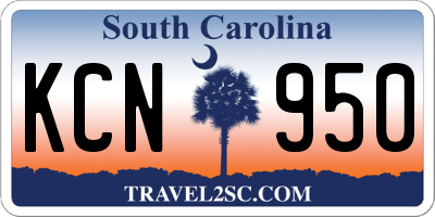 SC license plate KCN950