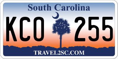 SC license plate KCO255