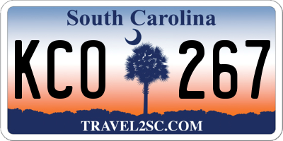 SC license plate KCO267