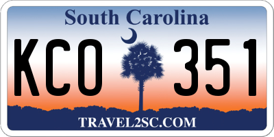 SC license plate KCO351