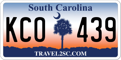SC license plate KCO439
