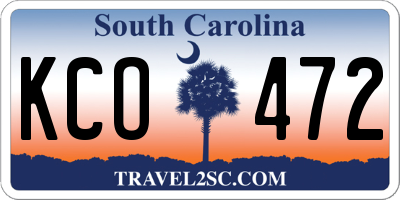 SC license plate KCO472