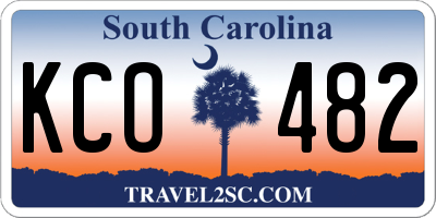 SC license plate KCO482