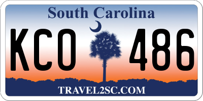 SC license plate KCO486