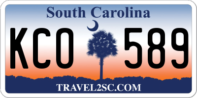 SC license plate KCO589