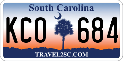 SC license plate KCO684
